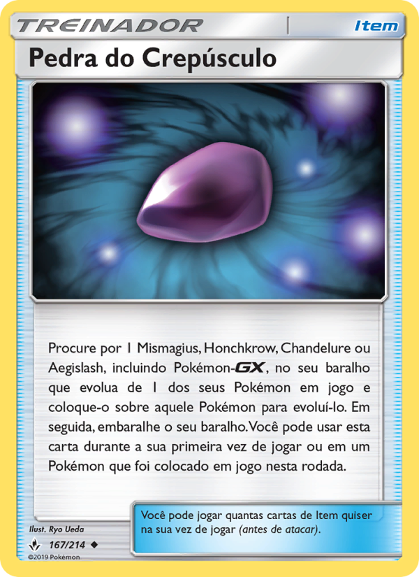 Pedra do Crepúsculo 167 — Elos Inquebráveis (Portuguese Pokémon TCG card)
