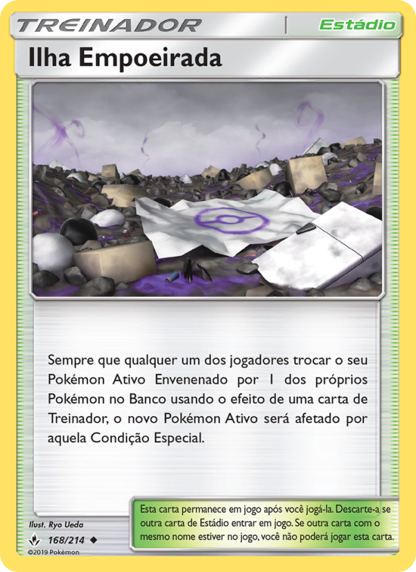 Ilha Empoeirada 168 — Elos Inquebráveis (Portuguese Pokémon TCG card)