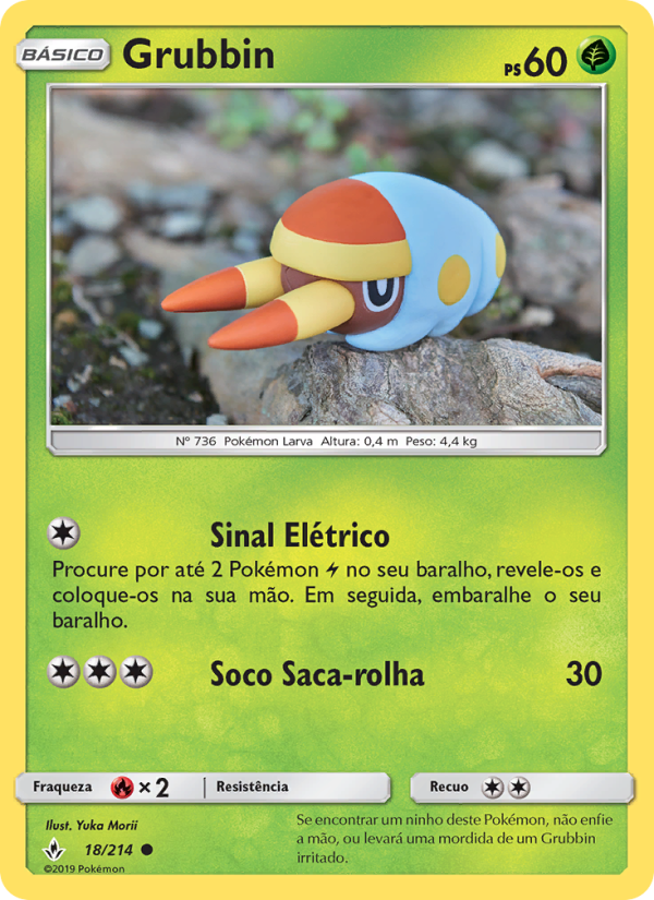 Grubbin 18 — Elos Inquebráveis (Portuguese Pokémon TCG card)