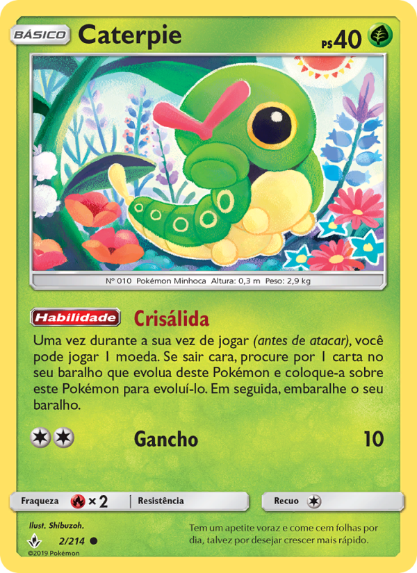 Caterpie 2 — Elos Inquebráveis (Portuguese Pokémon TCG card)