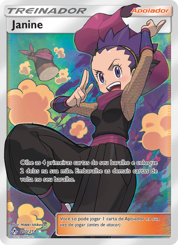 Janine 210 — Unbroken Bonds (Portuguese Pokémon TCG card)