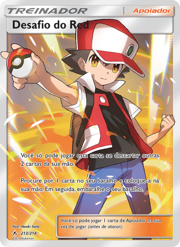 Desafio do Red 213 — Elos Inquebráveis (Portuguese Pokémon TCG card)