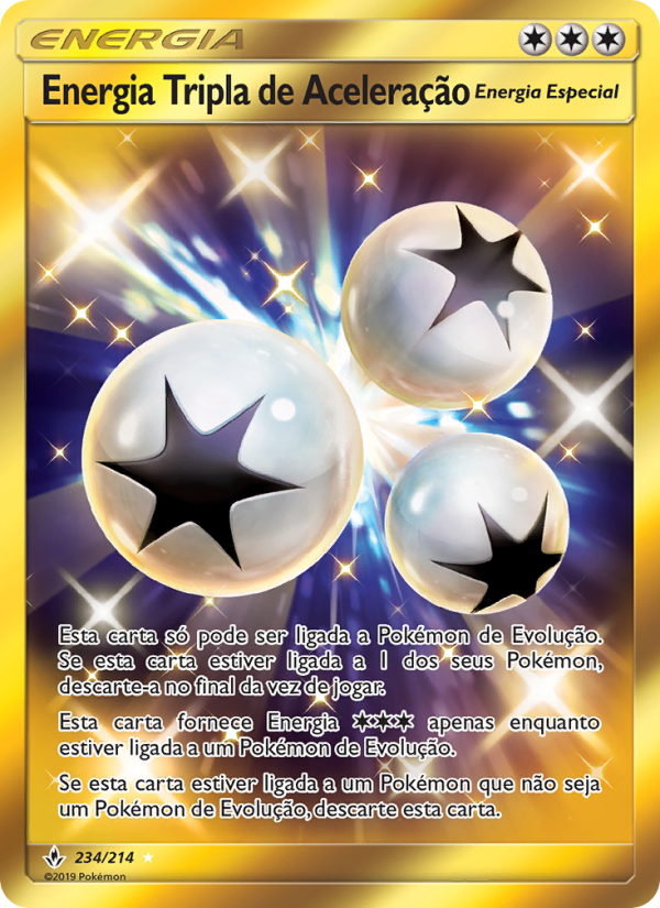 Energia Tripla de Aceleração 234 — Elos Inquebráveis (Portuguese Pokémon TCG card)
