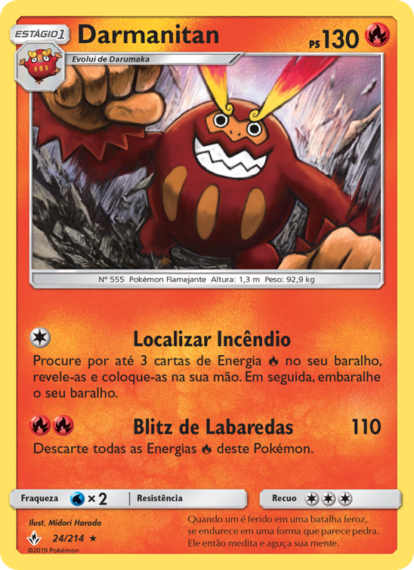 Darmanitan 24 — Elos Inquebráveis (Portuguese Pokémon TCG card)