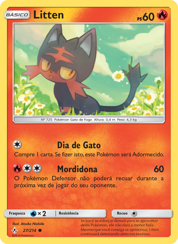 Litten 27 — Elos Inquebráveis (Portuguese Pokémon TCG card)