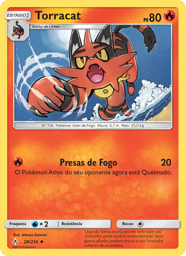 Torracat 28 — Elos Inquebráveis (Portuguese Pokémon TCG card)