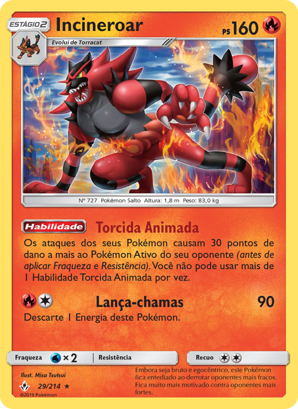 Incineroar 29 — Elos Inquebráveis (Portuguese Pokémon TCG card)