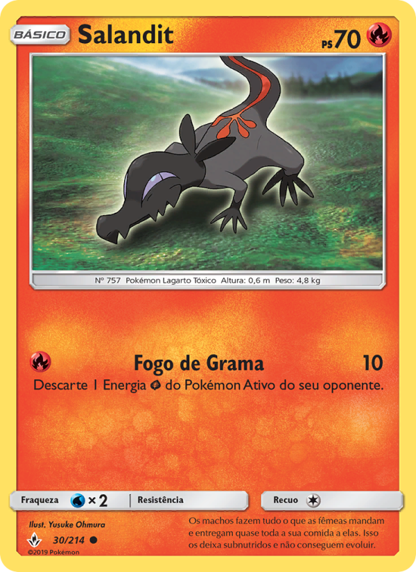 Salandit 30 — Elos Inquebráveis (Portuguese Pokémon TCG card)