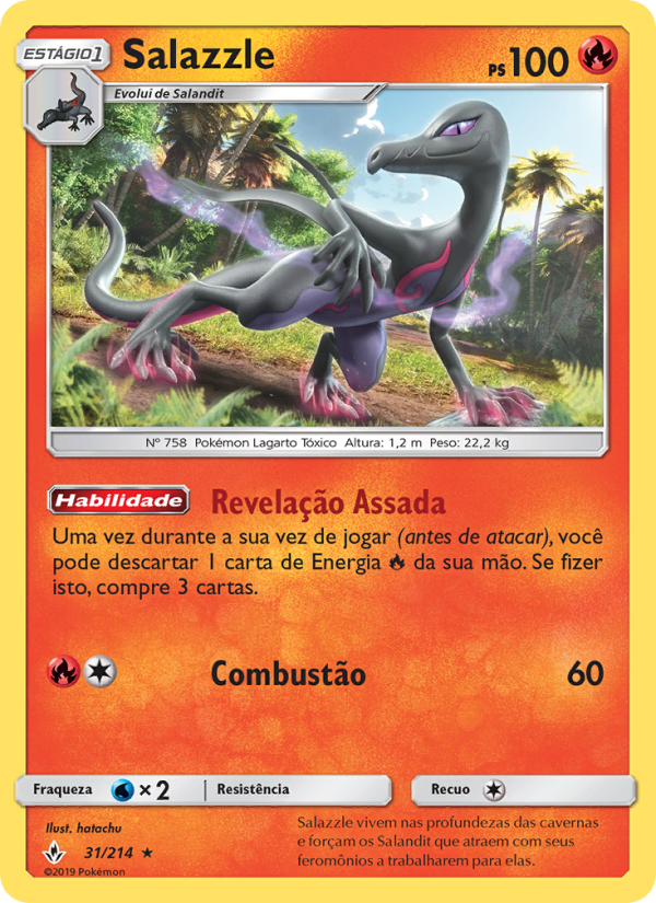Salazzle 31 — Elos Inquebráveis (Portuguese Pokémon TCG card)