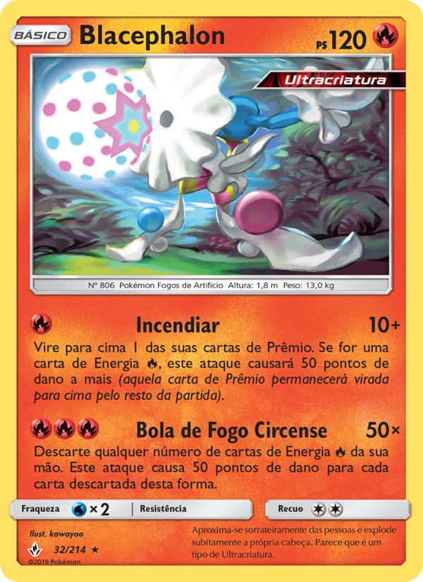 Blacephalon 32 — Elos Inquebráveis (Portuguese Pokémon TCG card)