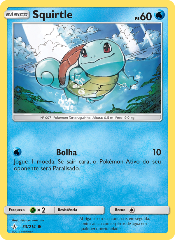 Squirtle 33 — Elos Inquebráveis (Portuguese Pokémon TCG card)