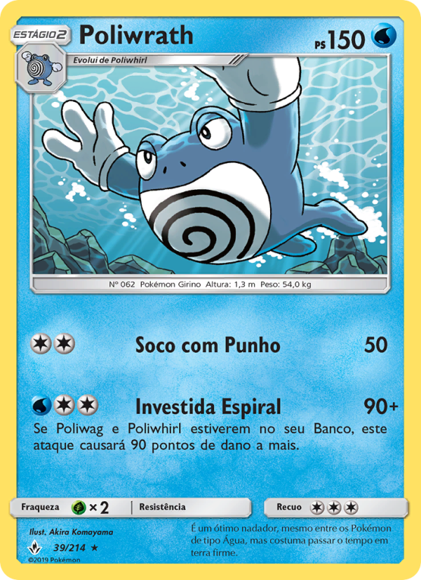 Poliwrath 39 — Elos Inquebráveis (Portuguese Pokémon TCG card)