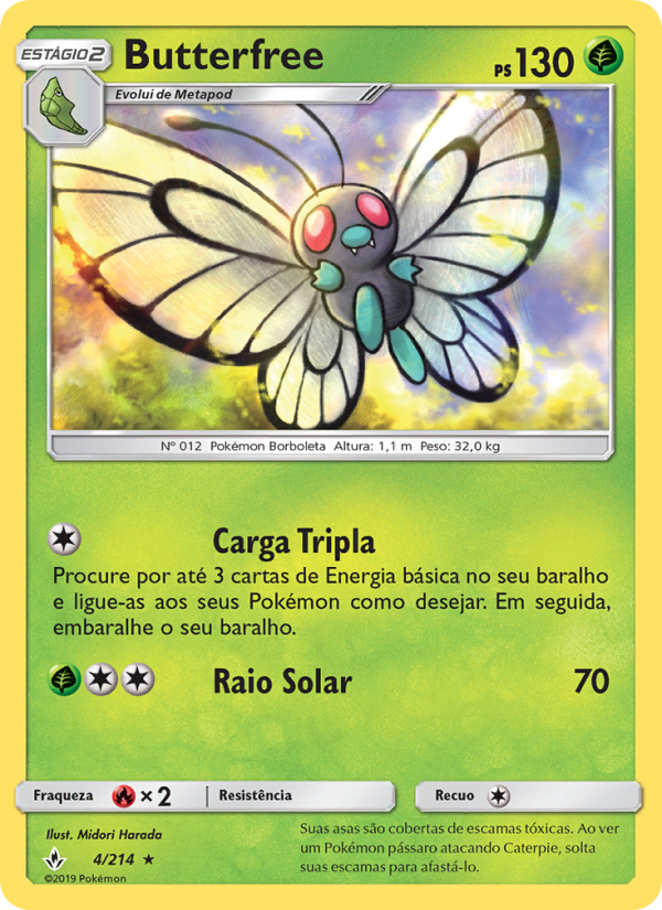 Butterfree 4 — Elos Inquebráveis (Portuguese Pokémon TCG card)