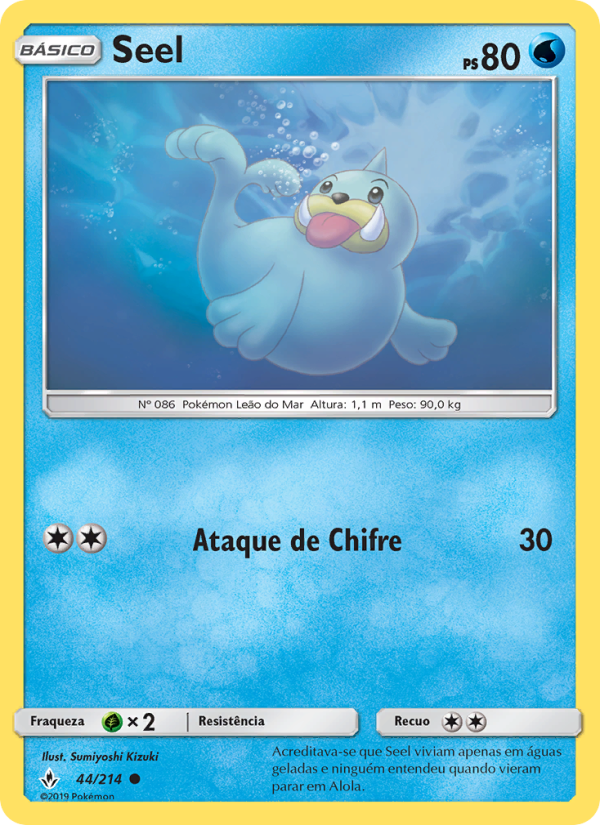 Seel 44 — Elos Inquebráveis (Portuguese Pokémon TCG card)