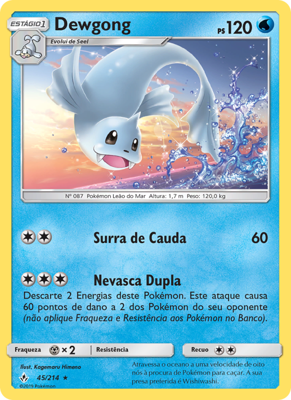 Dewgong 45 — Elos Inquebráveis (Portuguese Pokémon TCG card)