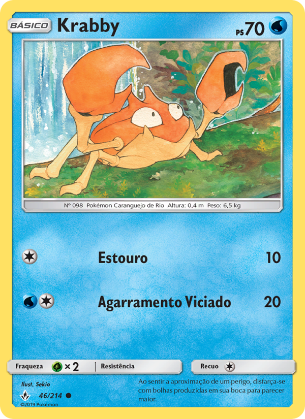 Krabby 46 — Elos Inquebráveis (Portuguese Pokémon TCG card)