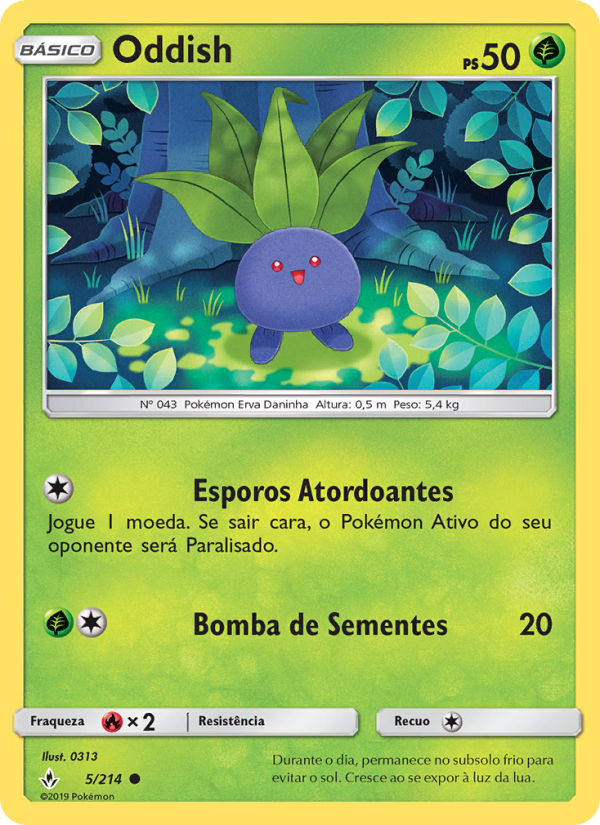 Oddish 5 — Elos Inquebráveis (Portuguese Pokémon TCG card)