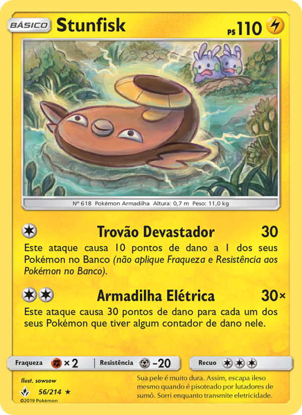 Stunfisk 56 — Elos Inquebráveis (Portuguese Pokémon TCG card)