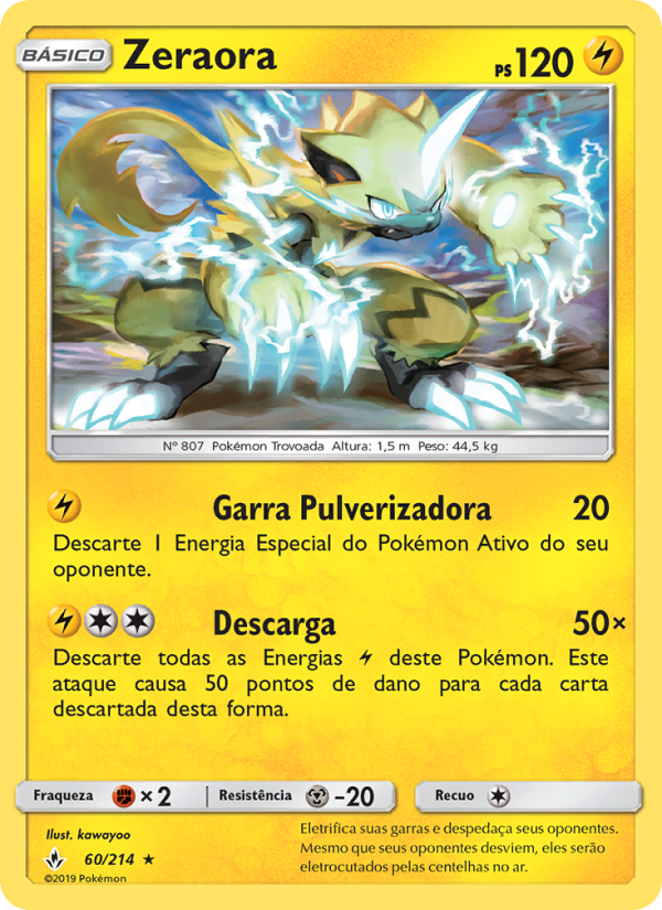 Zeraora 60 — Elos Inquebráveis (Portuguese Pokémon TCG card)