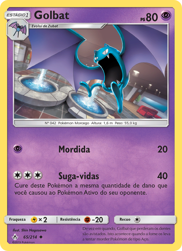 Golbat 65 — Elos Inquebráveis (Portuguese Pokémon TCG card)