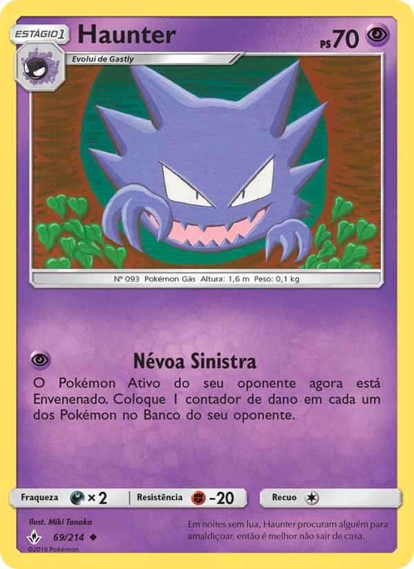 Haunter 69 — Elos Inquebráveis (Portuguese Pokémon TCG card)