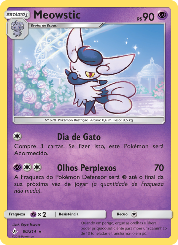 Meowstic 80 — Elos Inquebráveis (Portuguese Pokémon TCG card)