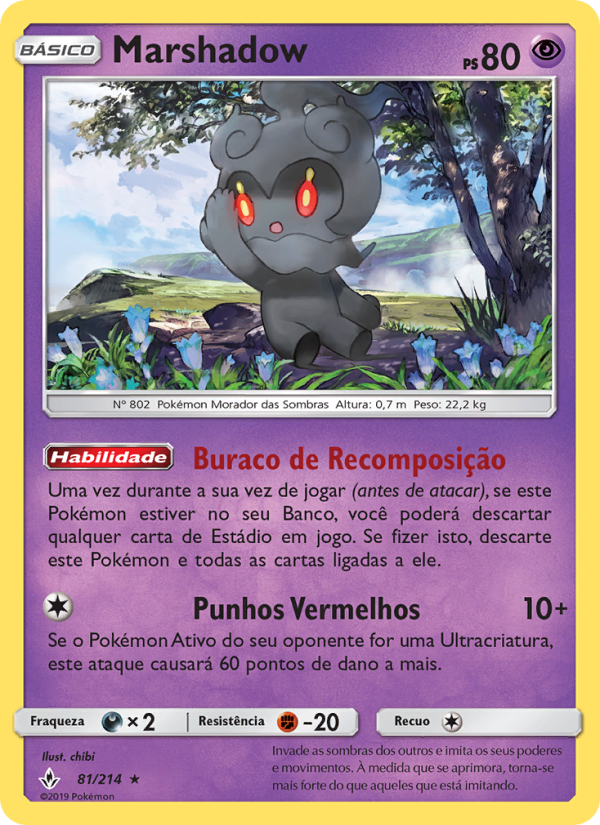 Marshadow 81 — Elos Inquebráveis (Portuguese Pokémon TCG card)