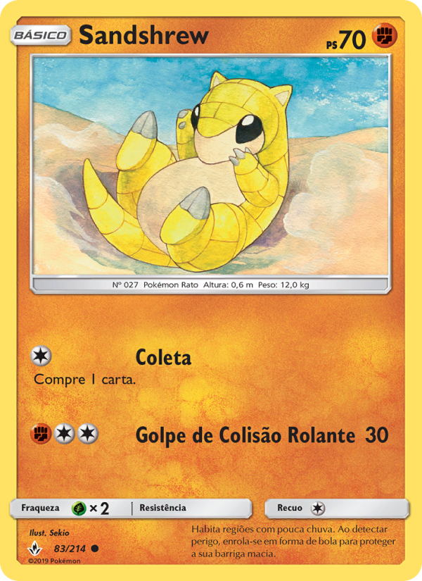 Sandshrew 83 — Elos Inquebráveis (Portuguese Pokémon TCG card)