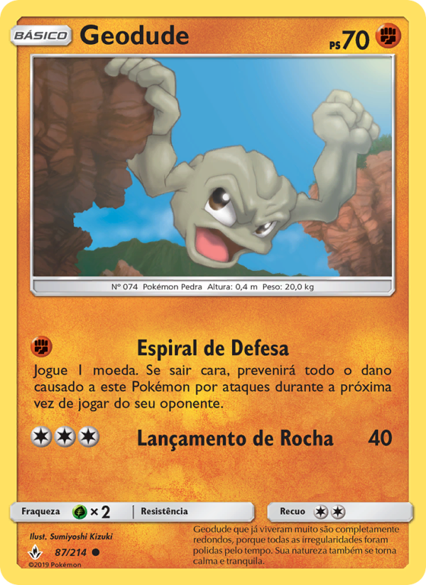 Geodude 87 — Elos Inquebráveis (Portuguese Pokémon TCG card)