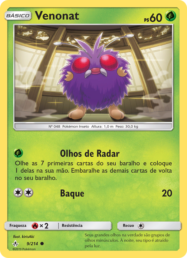 Venonat 9 — Elos Inquebráveis (Portuguese Pokémon TCG card)