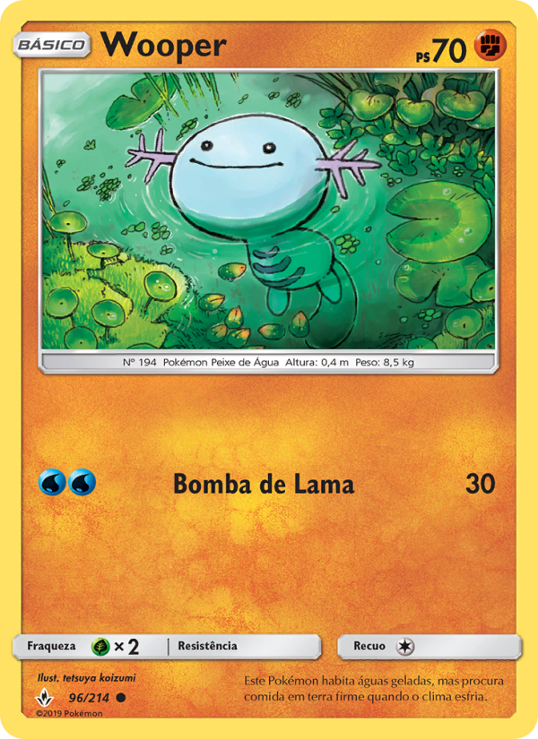 Wooper 96 — Elos Inquebráveis (Portuguese Pokémon TCG card)