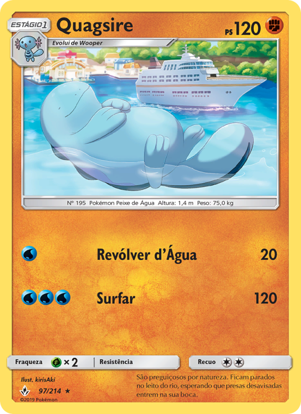 Quagsire 97 — Elos Inquebráveis (Portuguese Pokémon TCG card)