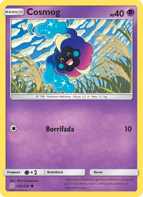 Cosmog 100 — Sintonia Mental (Portuguese Pokémon TCG card)