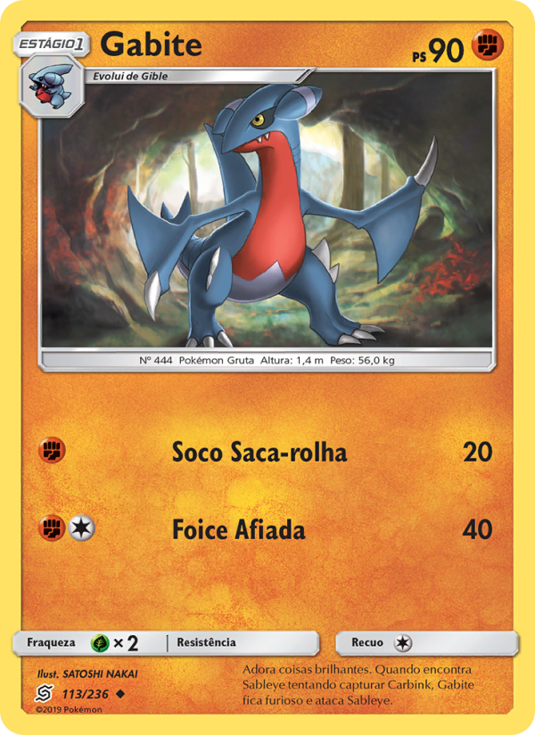 Gabite 113 — Sintonia Mental (Portuguese Pokémon TCG card)