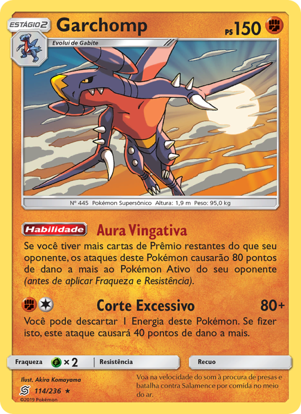 Garchomp 114 — Sintonia Mental  (Portuguese Pokémon TCG card)