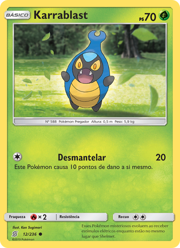Karrablast 12 — Sintonia Mental  (Portuguese Pokémon TCG card)