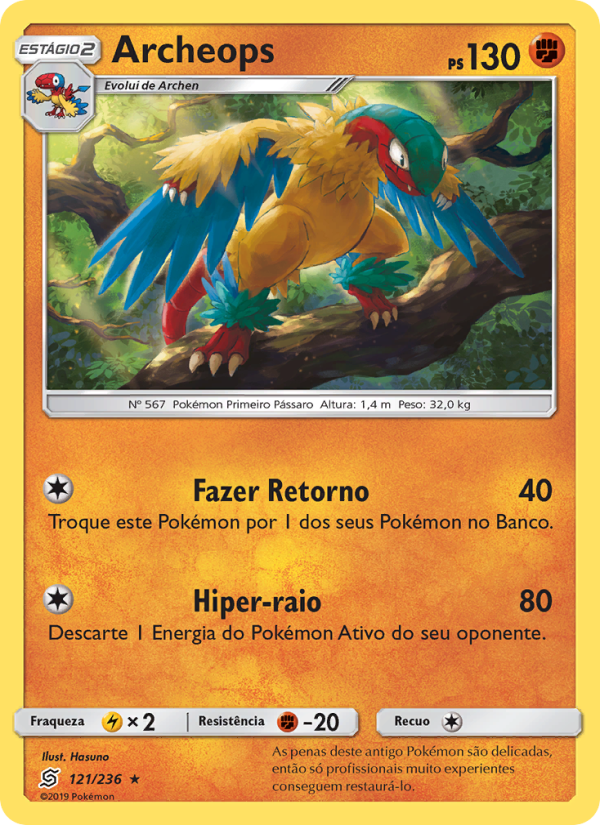 Archeops 121 — Sintonia Mental (Portuguese Pokémon TCG card)