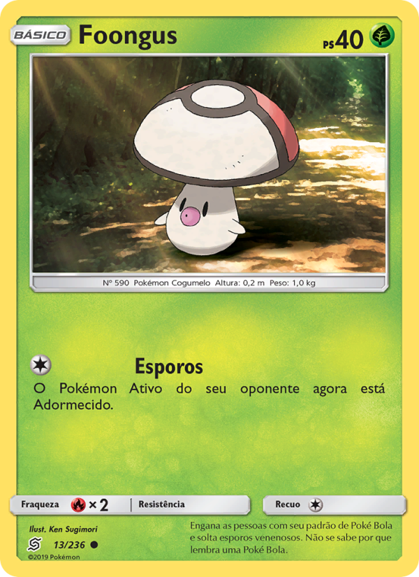 Foongus 13 — Sintonia Mental  (Portuguese Pokémon TCG card)