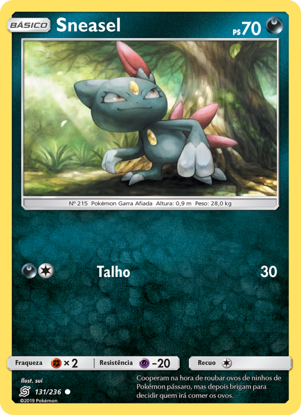 Sneasel 131 — Sintonia Mental (Portuguese Pokémon TCG card)