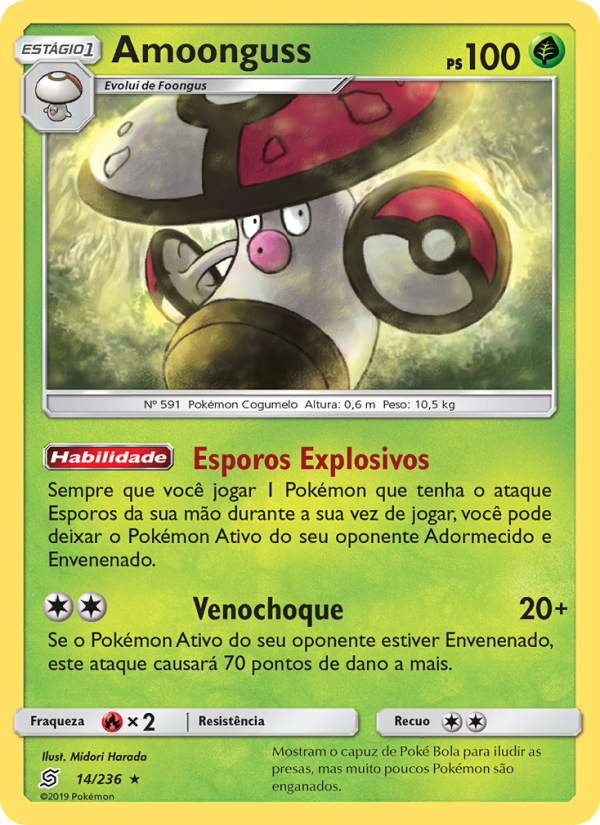 Amoonguss 14 — Sintonia Mental  (Portuguese Pokémon TCG card)