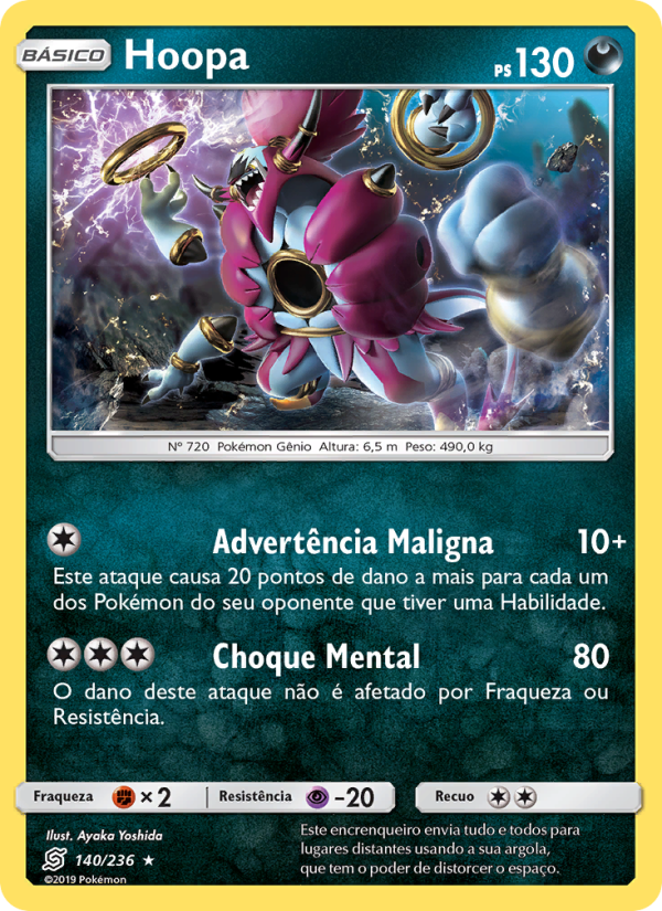 Hoopa 140 — Sintonia Mental (Portuguese Pokémon TCG card)