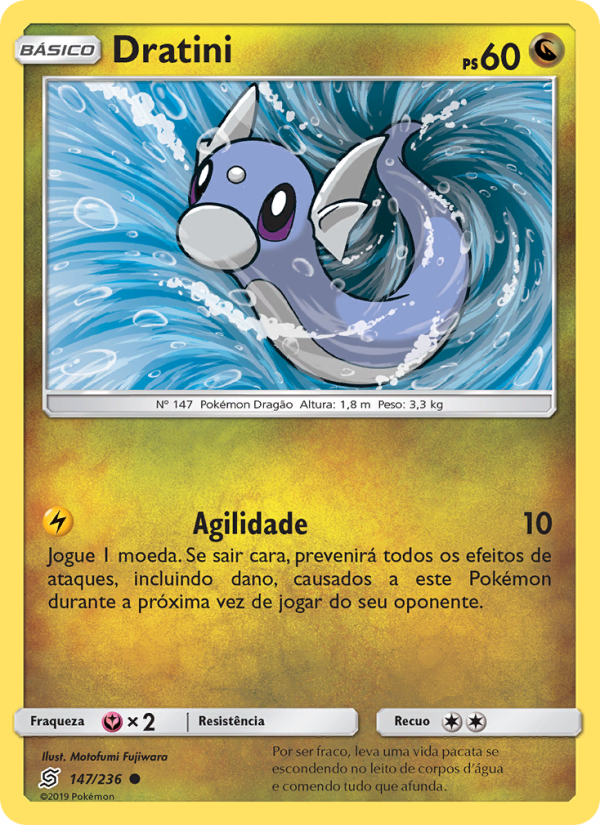Dratini 147 — Sintonia Mental (Portuguese Pokémon TCG card)