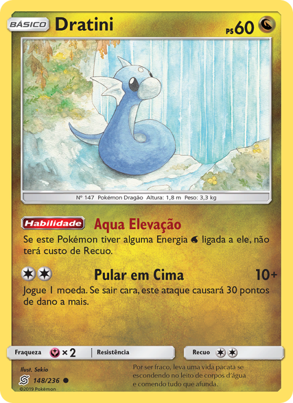 Dratini 148 — Sintonia Mental (Portuguese Pokémon TCG card)