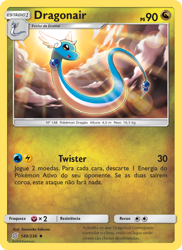 Dragonair 149 — Sintonia Mental (Portuguese Pokémon TCG card)