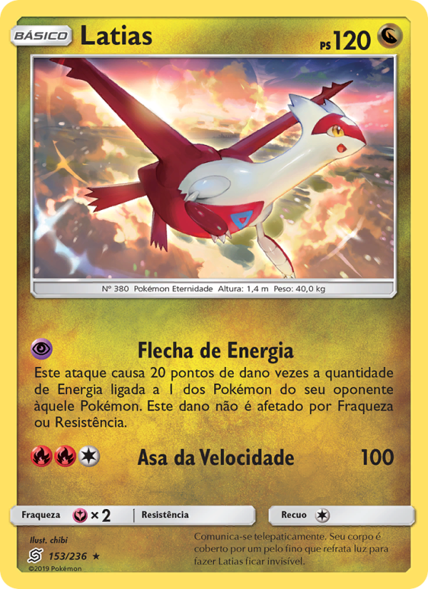 Latias 153 — Sintonia Mental (Portuguese Pokémon TCG card)