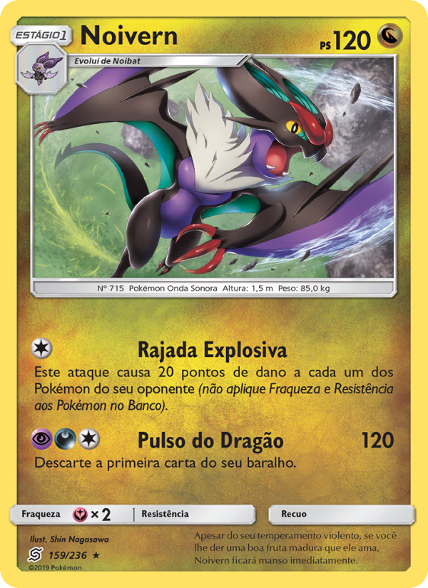 Noivern 159 — Sintonia Mental  (Portuguese Pokémon TCG card)
