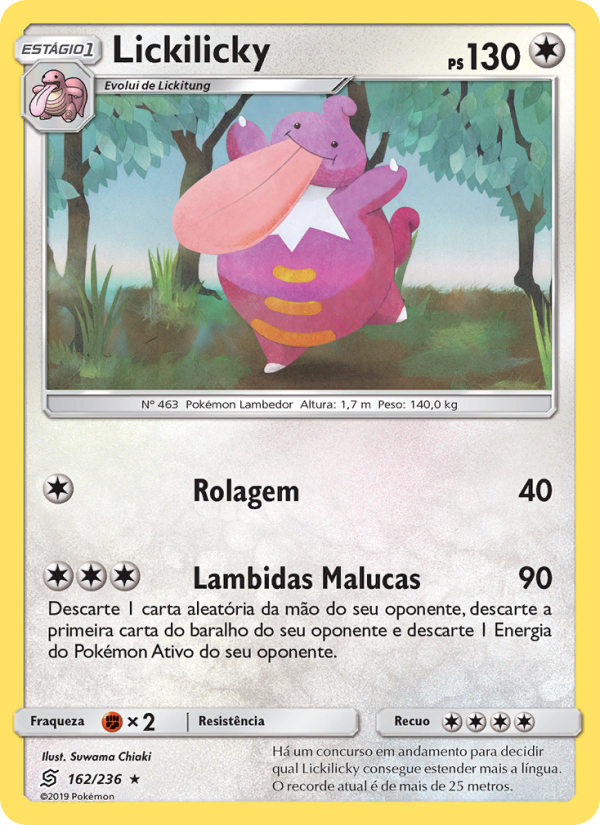 Lickilicky 162 — Sintonia Mental (Portuguese Pokémon TCG card)