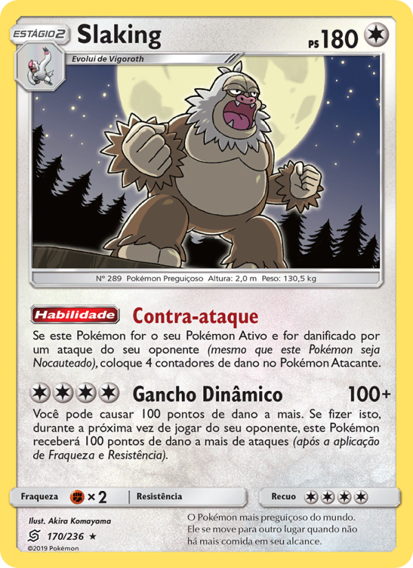 Slaking 170 — Sintonia Mental (Portuguese Pokémon TCG card)