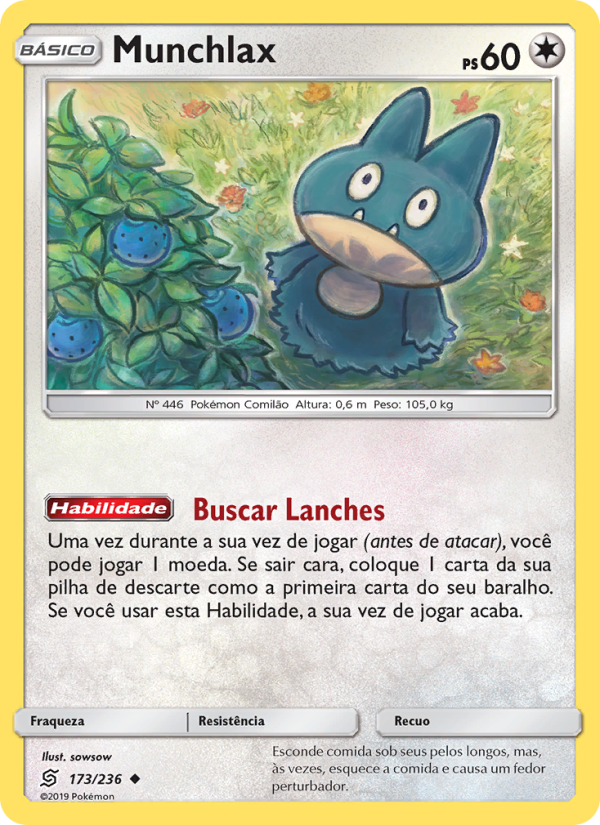 Munchlax 173 — Sintonia Mental (Portuguese Pokémon TCG card)