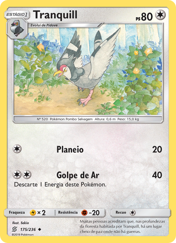 Tranquill 175 — Sintonia Mental (Portuguese Pokémon TCG card)